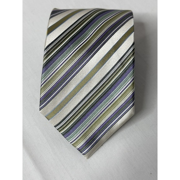 Geoffrey Beene Other - Geoffrey Beene Hand Made 100% Silk Men's Neck Tie Jacquard Repp Tie Spring